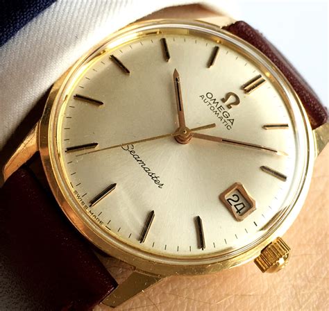 omega gold watch 1975|vintage 18k gold omega watches.